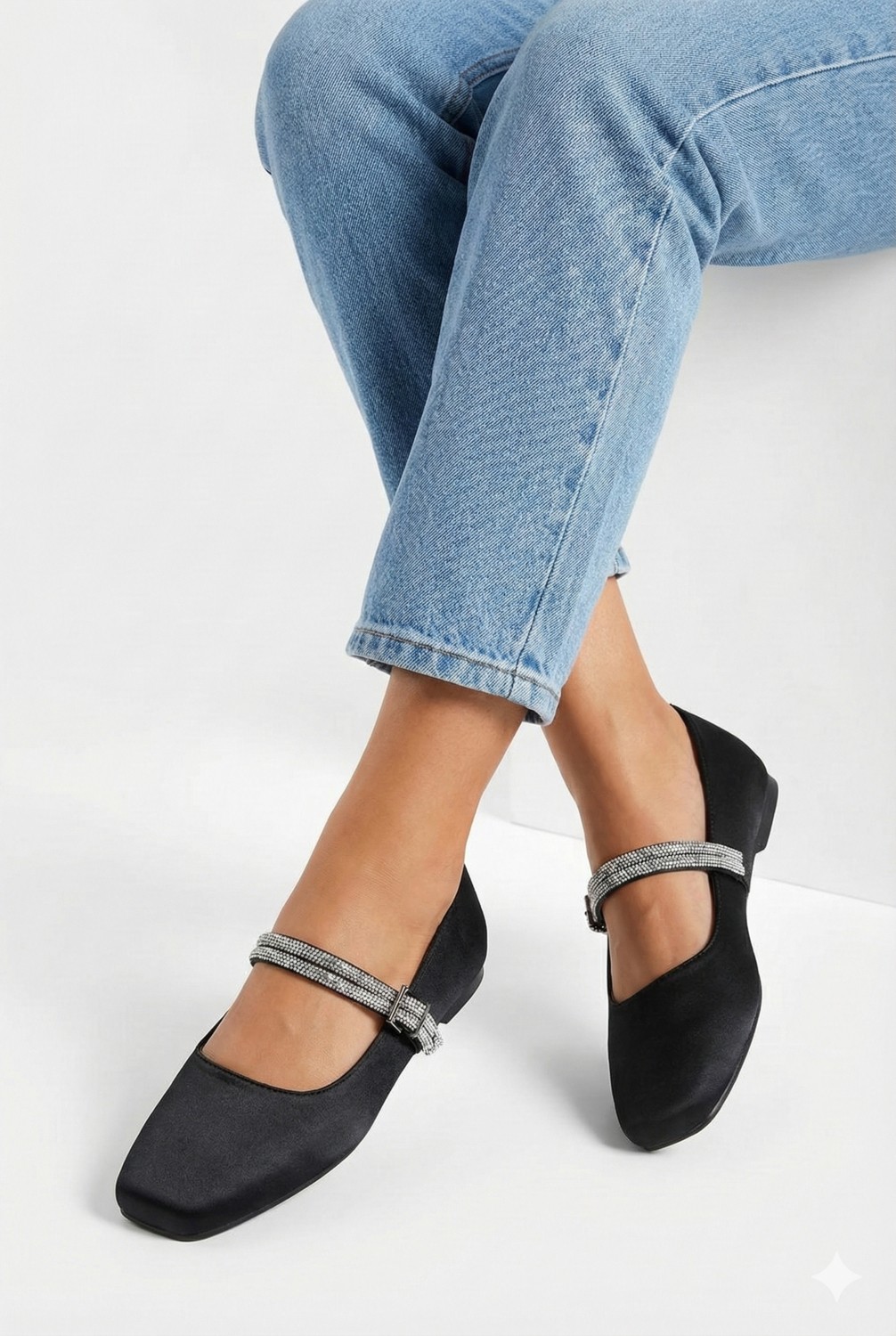 Nmoda Kadın Saten Babet Taş Detaylı Şık Günlük ve Özel Gün Ayakkabısı Ortopedik Hafif 👠✨ görsel 4