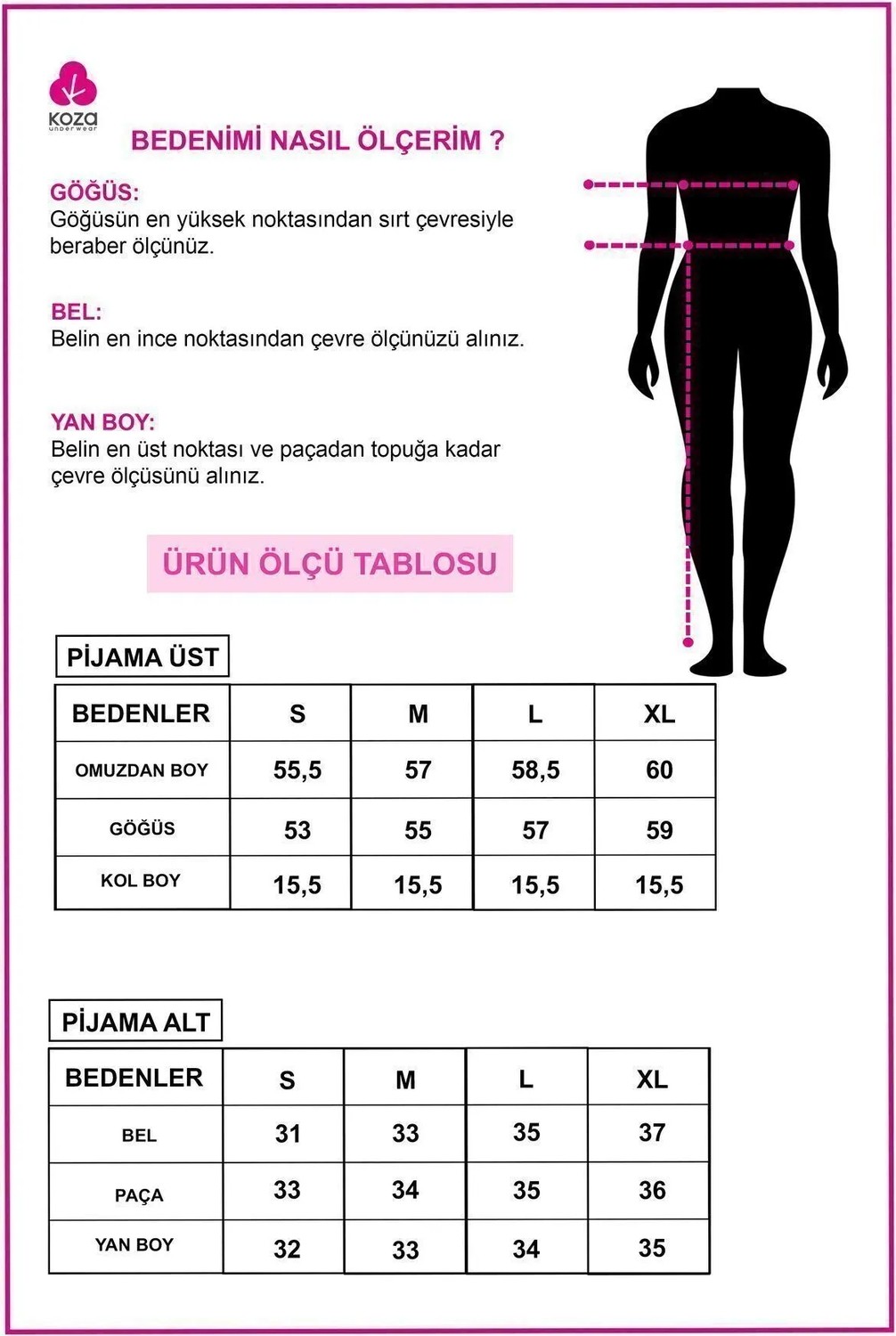Koza İç Giyim Kadın Kırmızı Kalpli Kısa Kollu Pamuklu Pijama Takımı Basic Desenli Şortlu Rahat Kullanım görsel 4