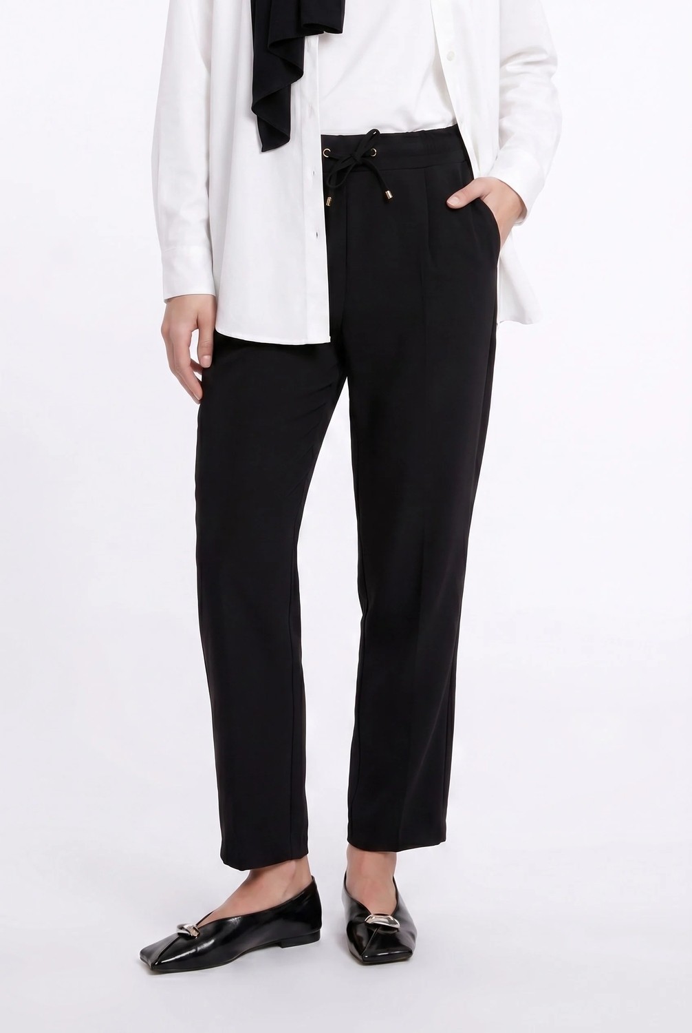 Armine Trend Beli Lastikli Cepli Pantolon Siyah 26YT209 görsel 2
