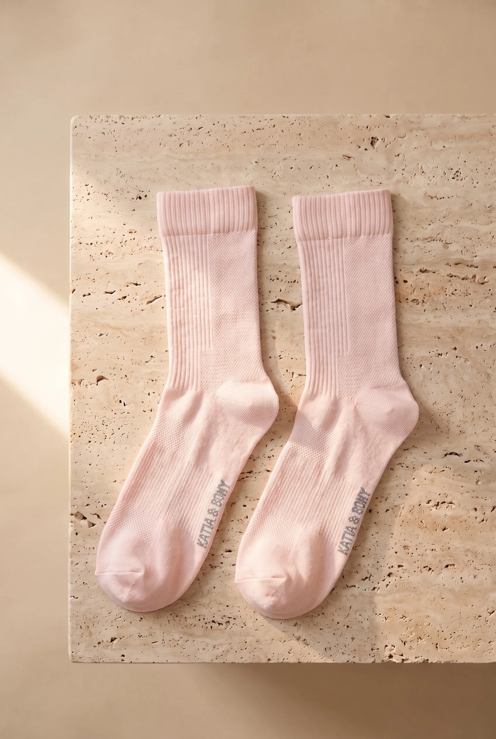 Katia & Bony Unisex File Örgülü Soket Çorap Pembe görsel 7