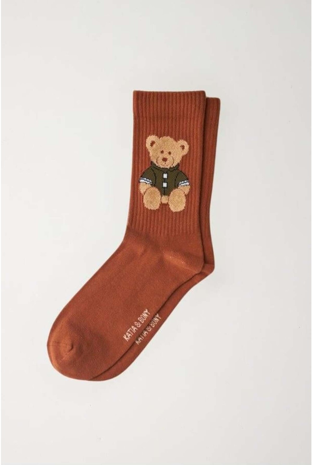 Katia & Bony Unisex Teddy Desenli Soket Çorap Ekru görsel 4
