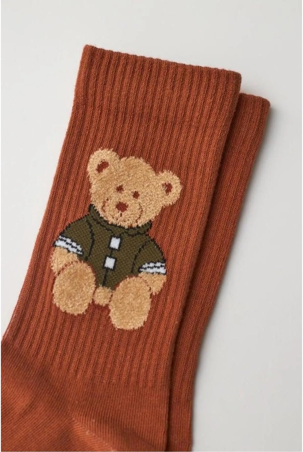 Katia & Bony Unisex Teddy Desenli Soket Çorap Ekru görsel 5