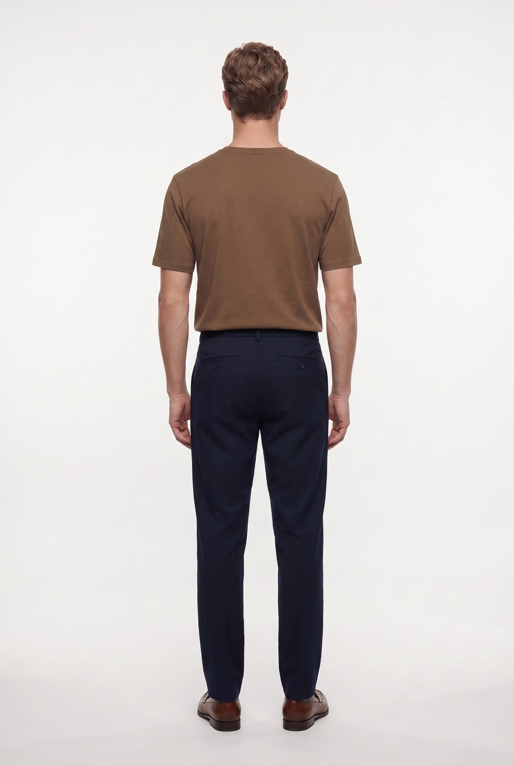 D'S Damat Ds Damat Comfort Fit Kahverengi Keten Karışımlı Chino Pantolon görsel 3