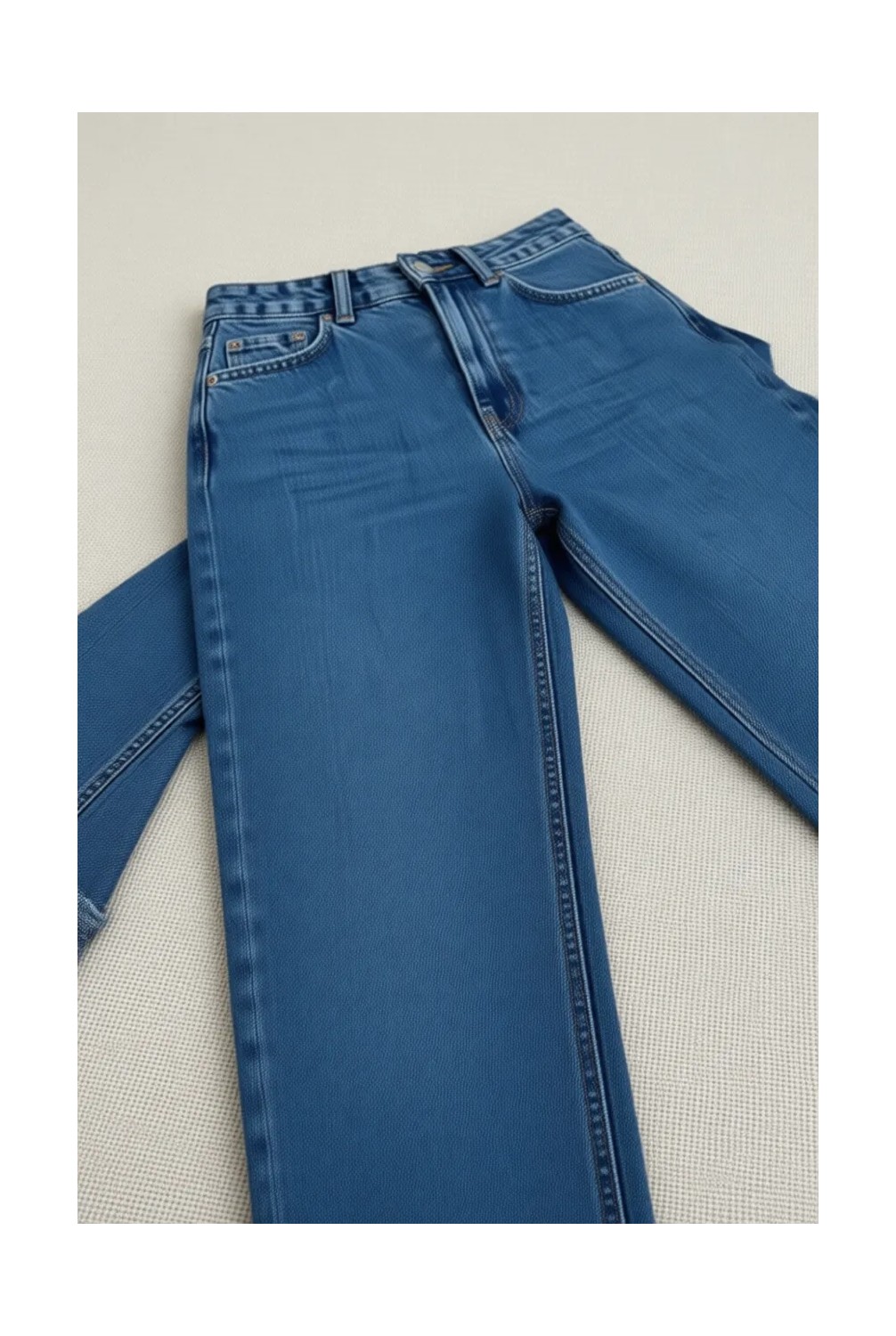 Bees Jeans Camelia Gold Ikon 90's Koyu Mavi Lacivert Süper Extra Yüksek Bel Palazzo Salaş Jean Pantolon görsel 5