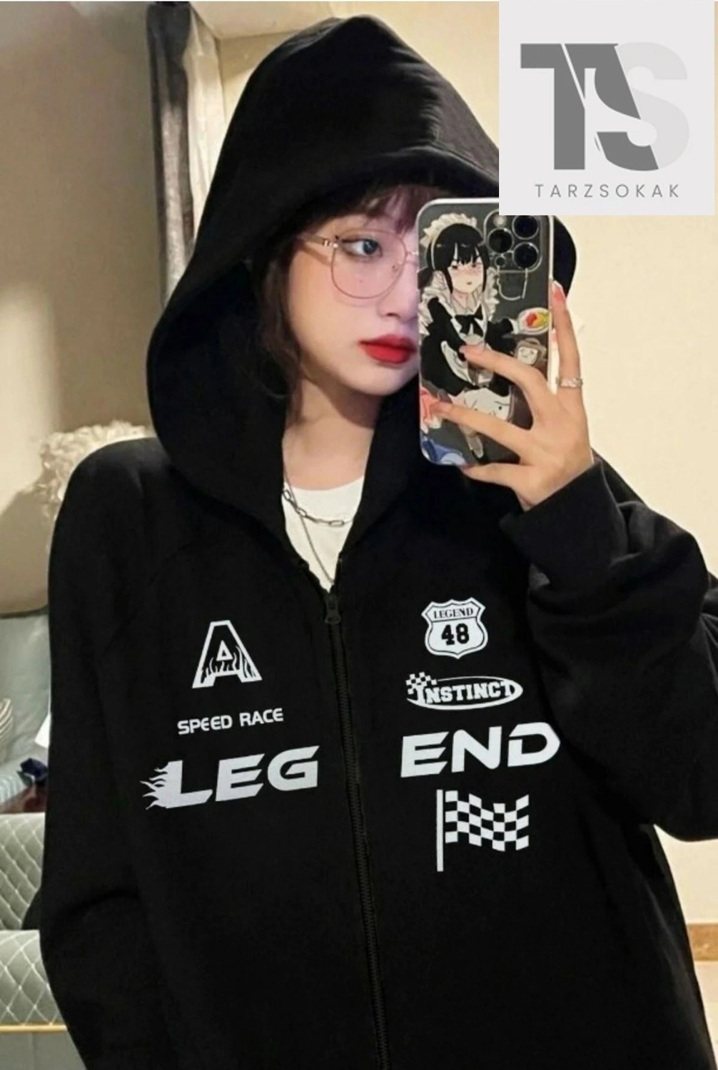 Tarzsokak Leg End Race Sweatshirt Fermuarlı Hırka