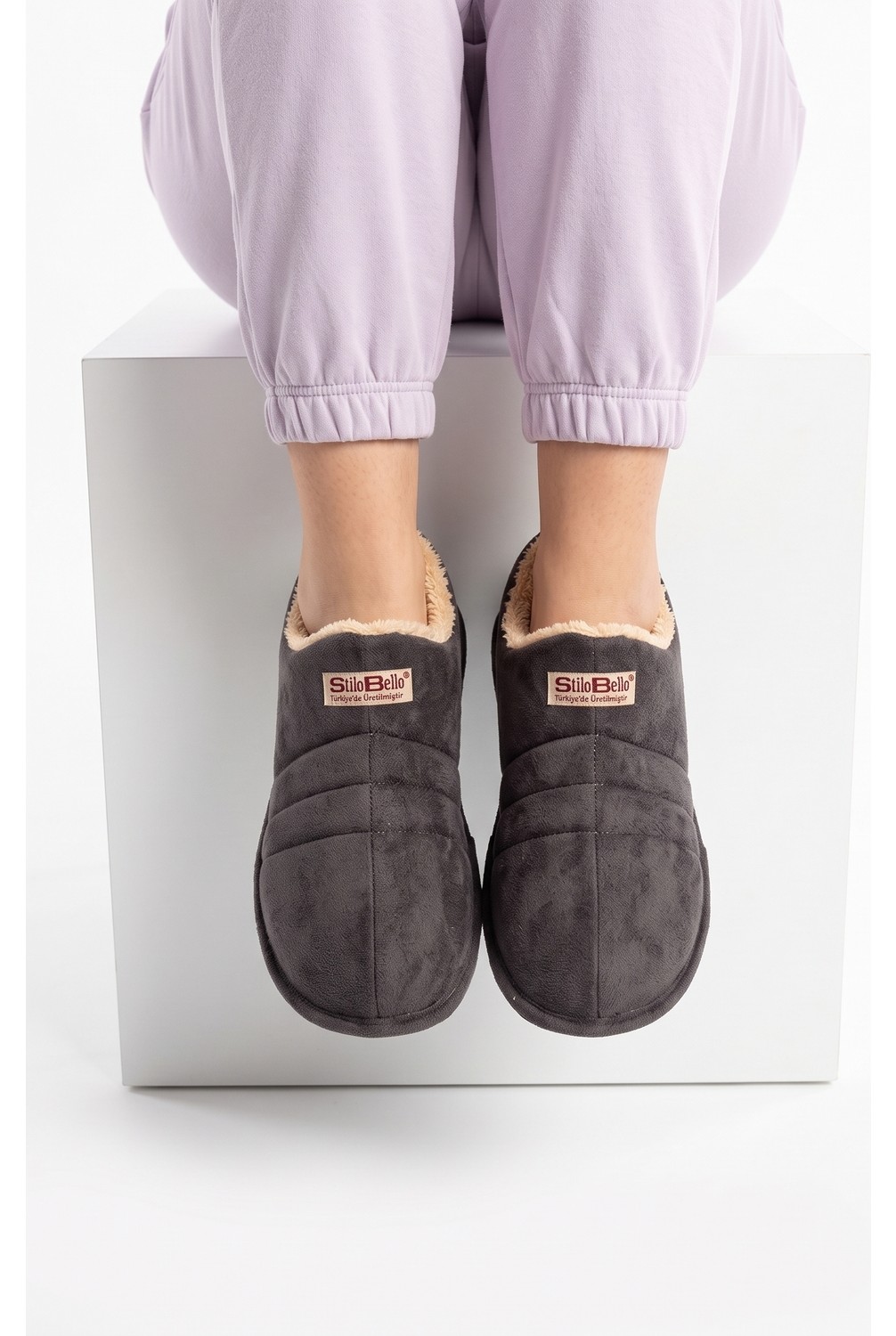Nmoda Unisex Şık Kışlık Ev Terliği Içi Peluş Sıcak Tutan Kapalı Panduf Yumuşak Tabanlı Hafif Rahat Ev Botu görsel 3