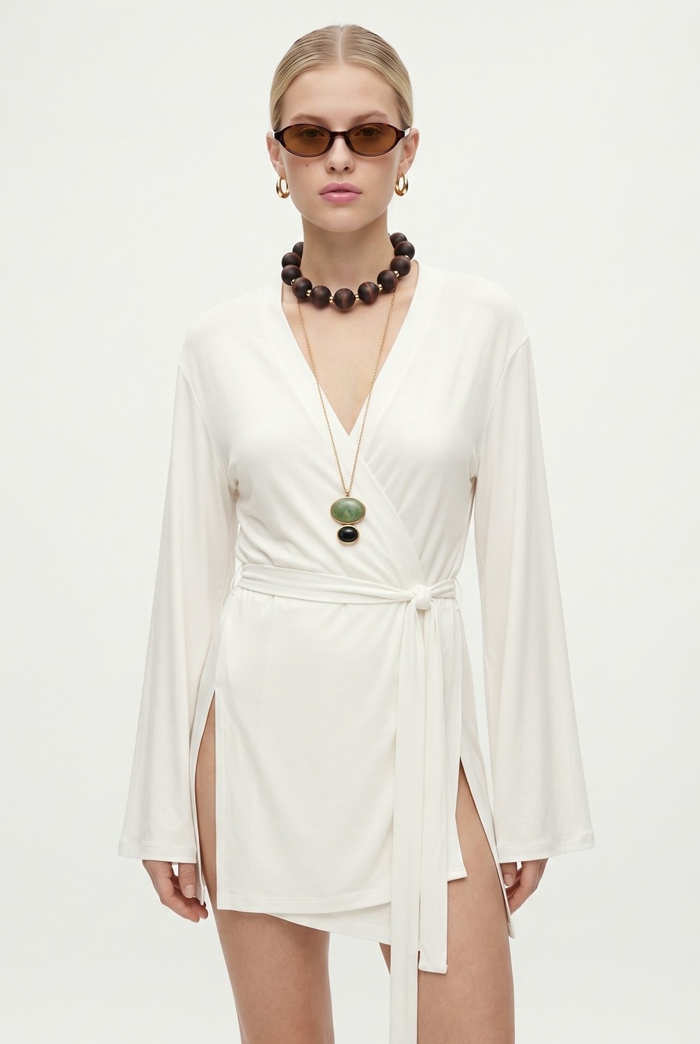 Ritnice Kadın Briana Ultra Soft Siyah Kimono görsel 4