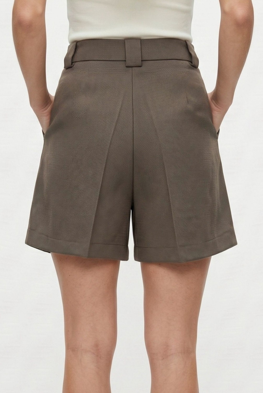 Ritnice Kadın Desert Dokulu Haki Şort görsel 6