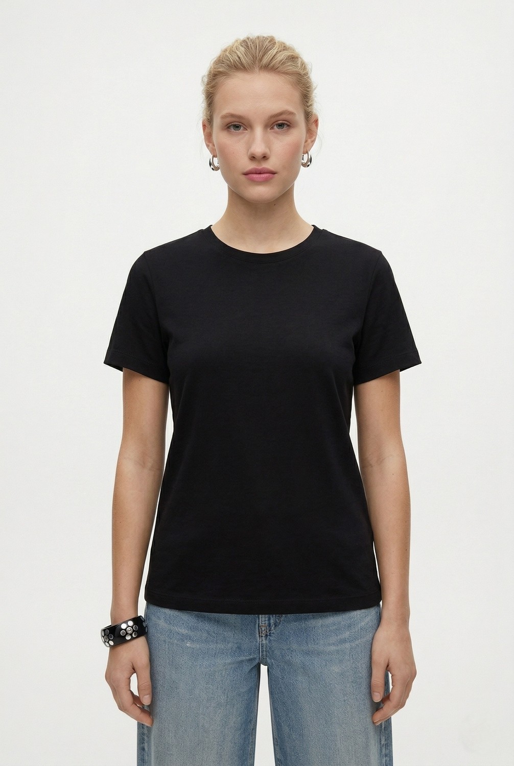 Ritnice Kadın Vicky Basic Siyah ve Beyaz 2'li T-Shirt görsel 6