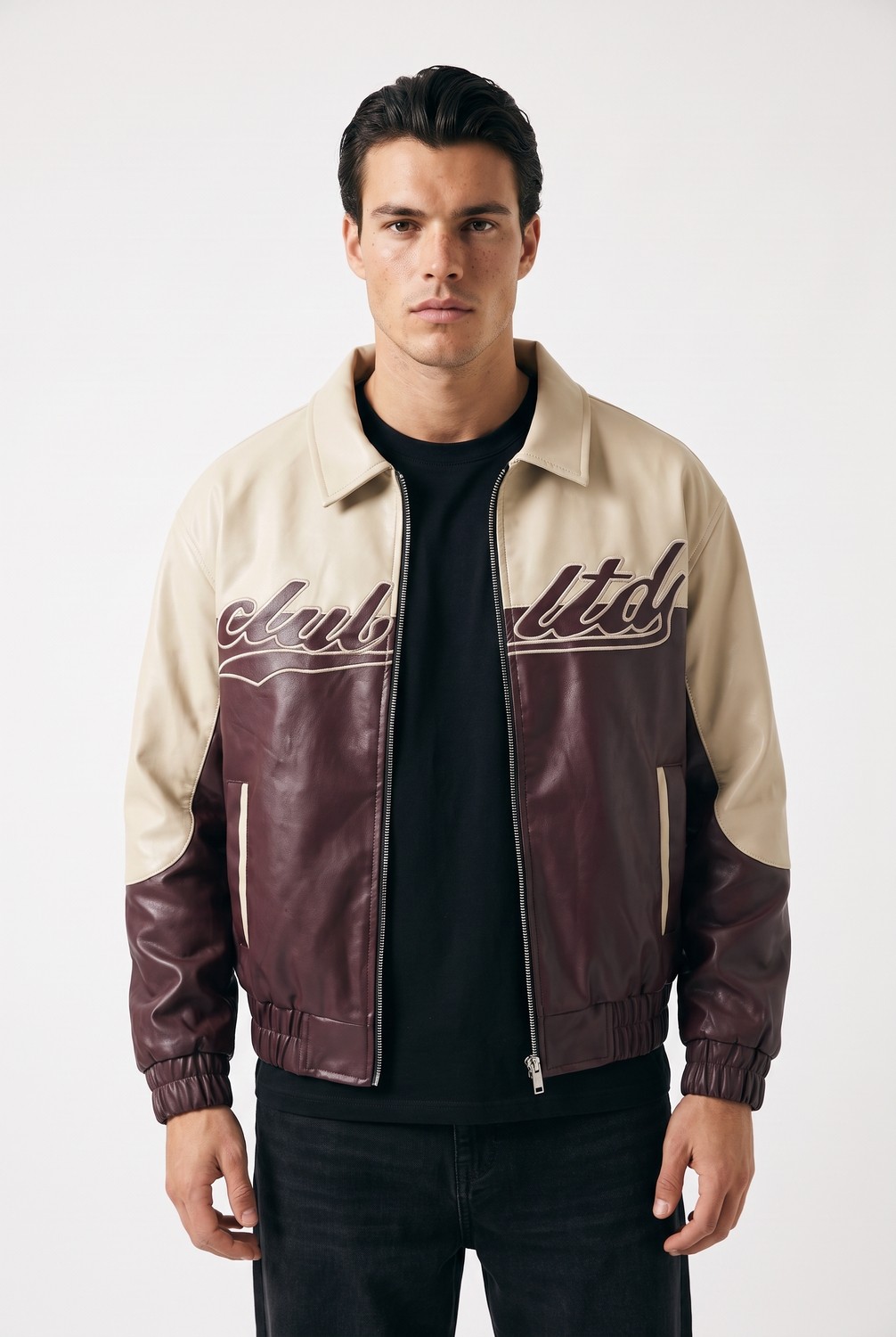 Mach Erkek Oversize Bomber Içi Kürklü Deri Ceket