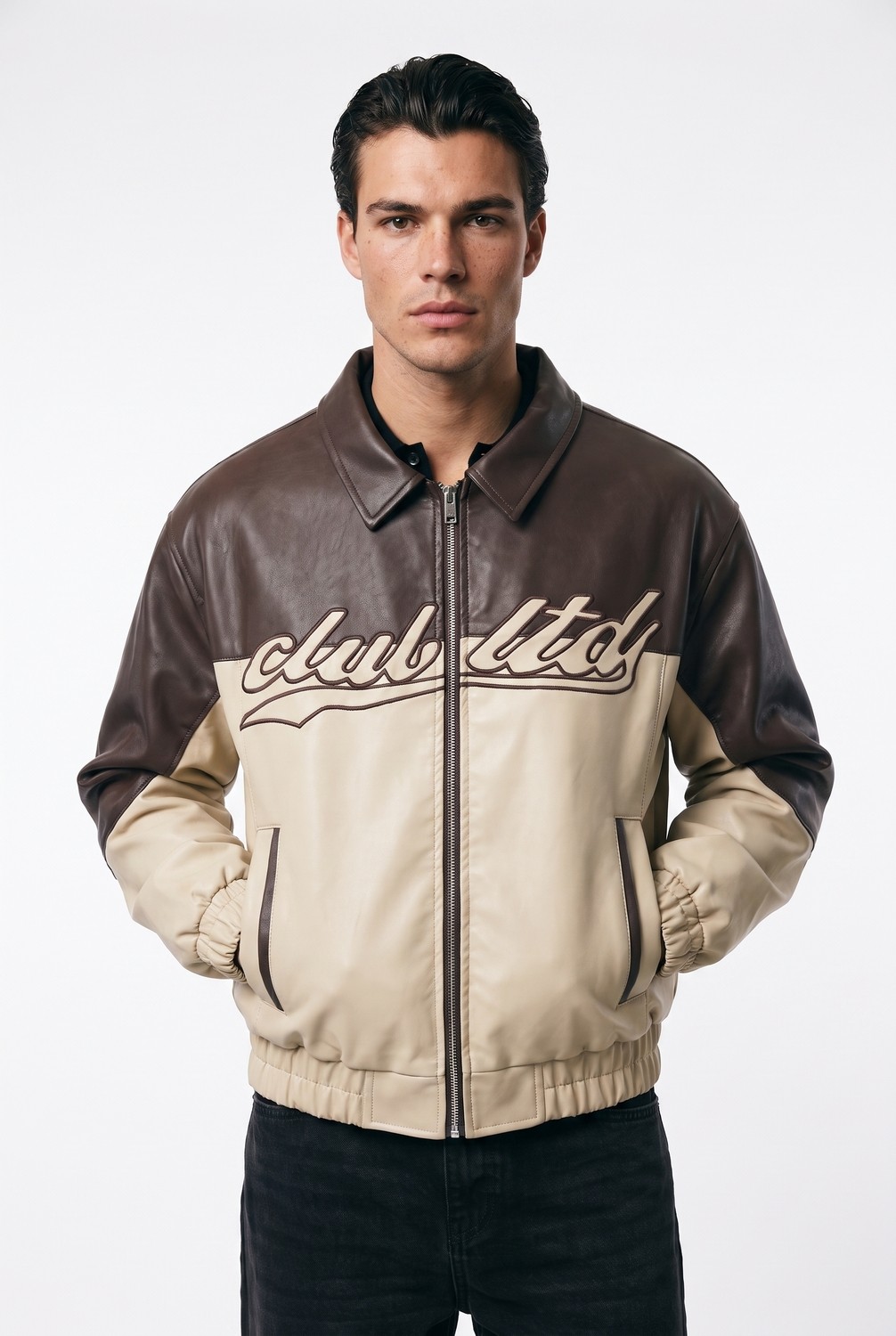 Mach Erkek Oversize Bomber Içi Kürklü Deri Ceket