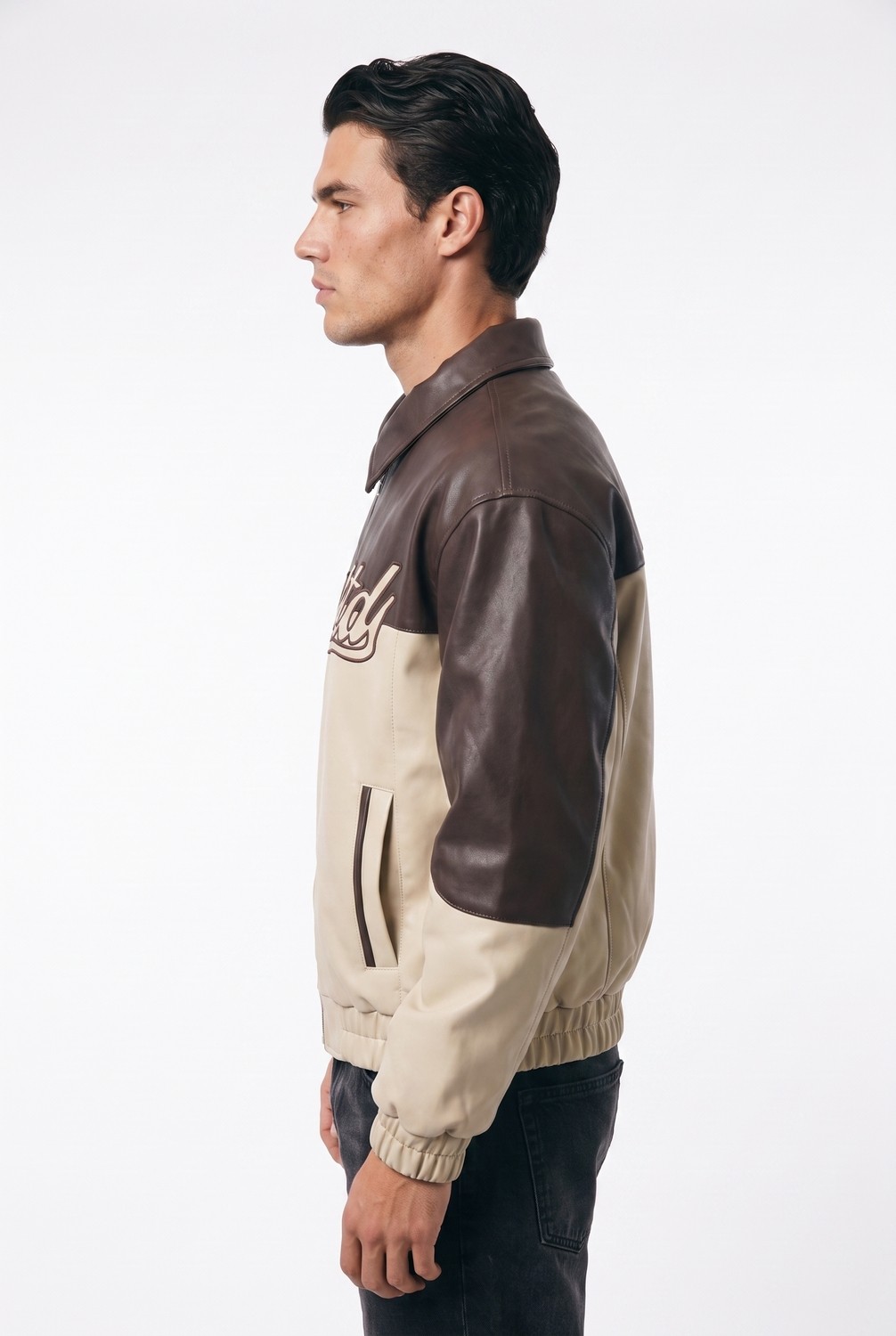 Mach Erkek Oversize Bomber Içi Kürklü Deri Ceket görsel 7