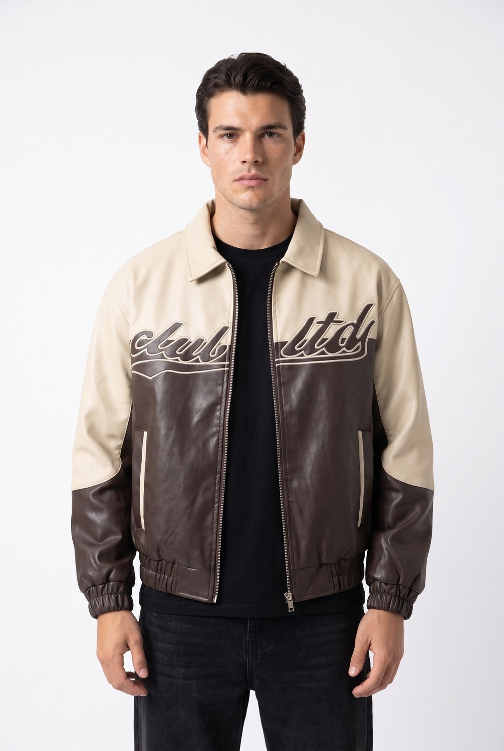 Mach Erkek Oversize Bomber Içi Kürklü Deri Ceket