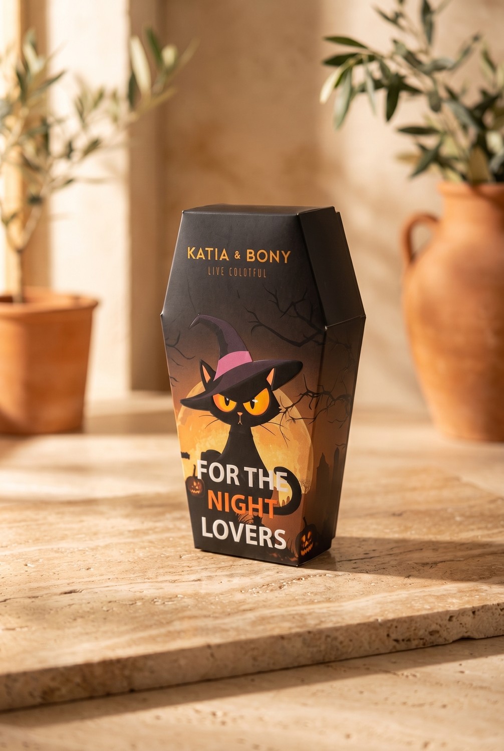 Bony Socks Unisex 3'lü Halloween Kutulu Pamuklu Çok Renkli Soket Çorap görsel 2
