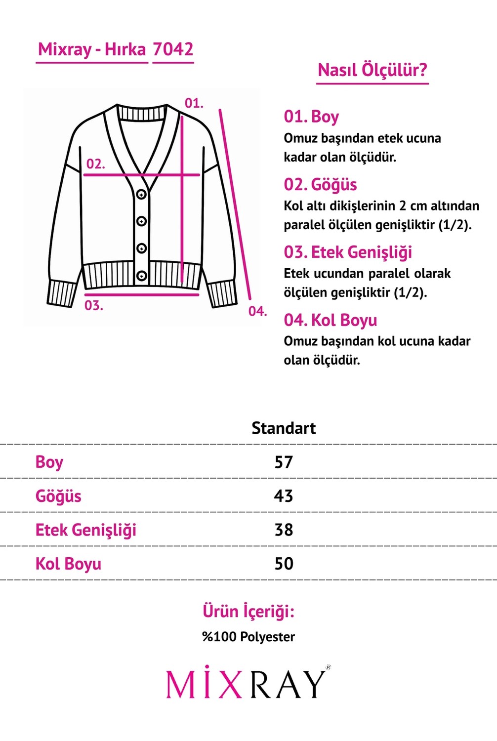 Mixray 7042 Kadın Yumuşak Dokulu Fitilli Düğmeli Triko Hırka Kahve görsel 7