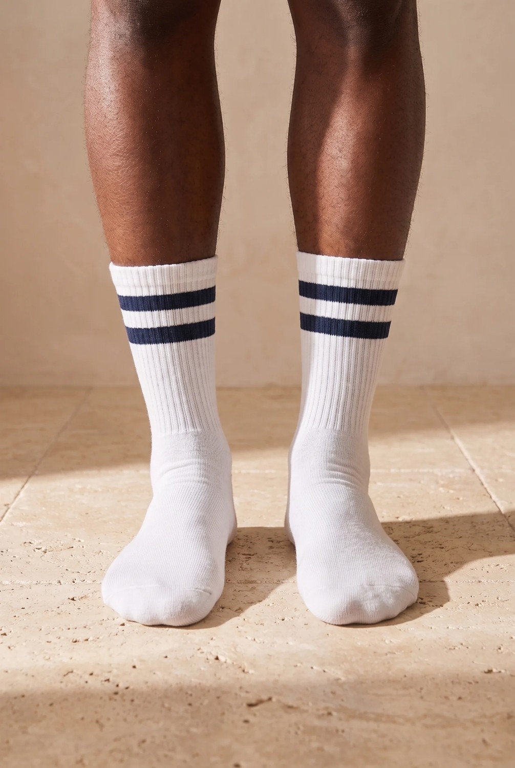 Bony Socks Havlu Taban Çizgili Erkek Soket Çorap Lacivert görsel 2