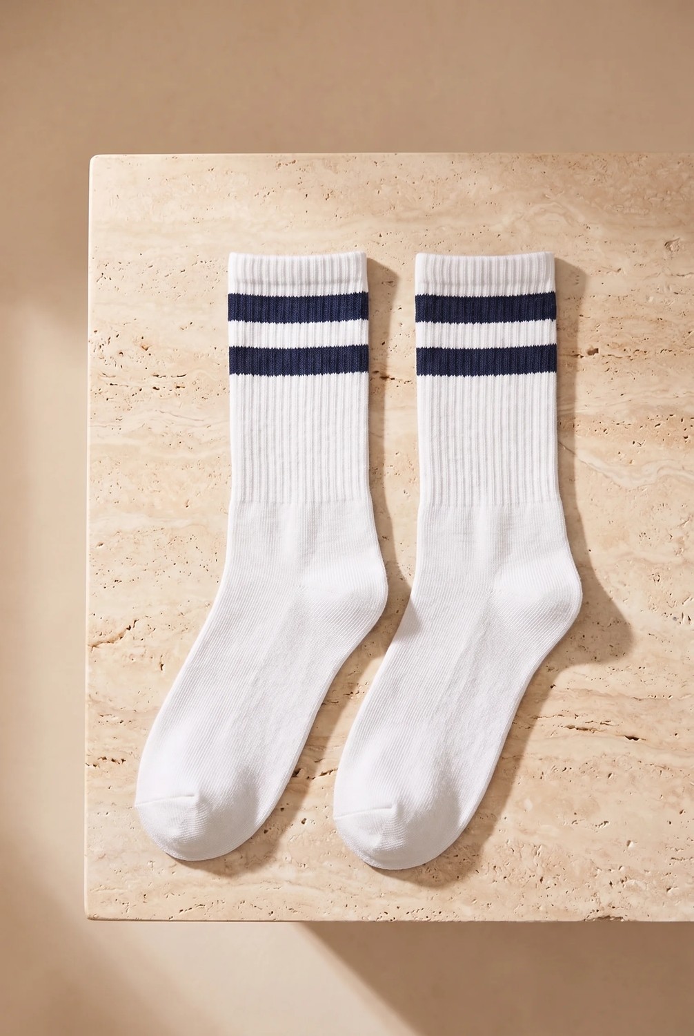 Bony Socks Havlu Taban Çizgili Erkek Soket Çorap Lacivert görsel 3