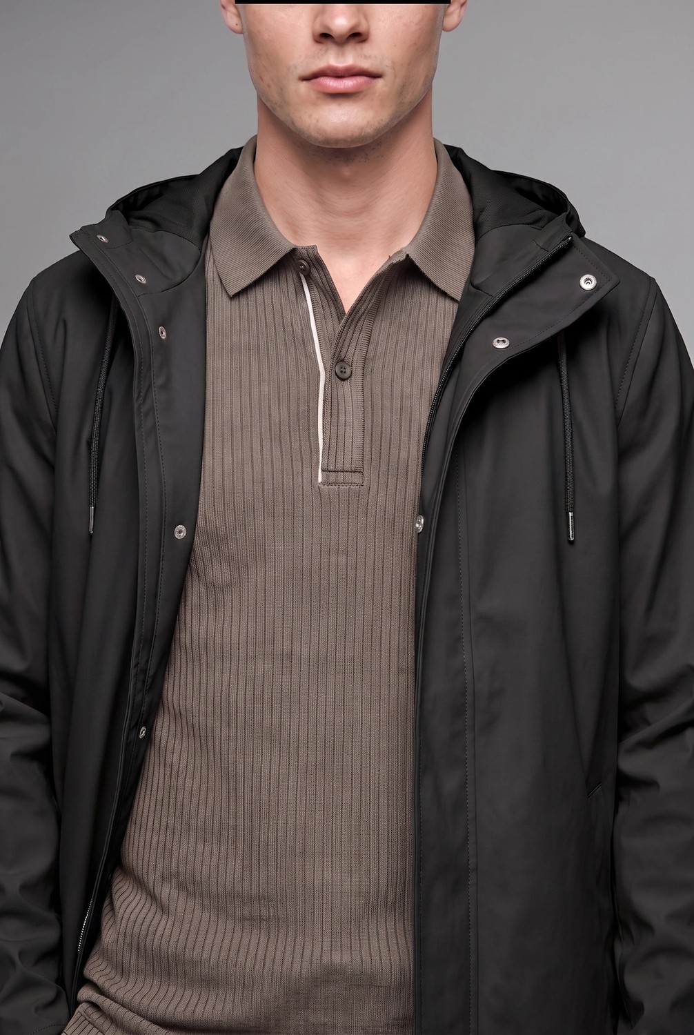 DeFacto Regular Fit Su Geçirmez Kapüşonlu Astarlı Çıtçıtlı Suni Deri Parka H2892AX26AU görsel 5