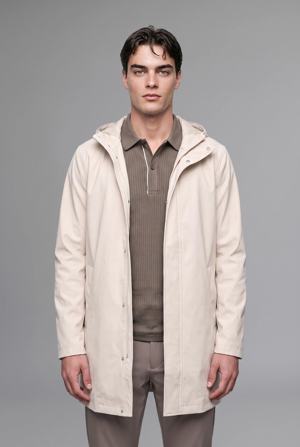 DeFacto Regular Fit Su Geçirmez Kapüşonlu Astarlı Çıtçıtlı Suni Deri Parka H2892AX26AU