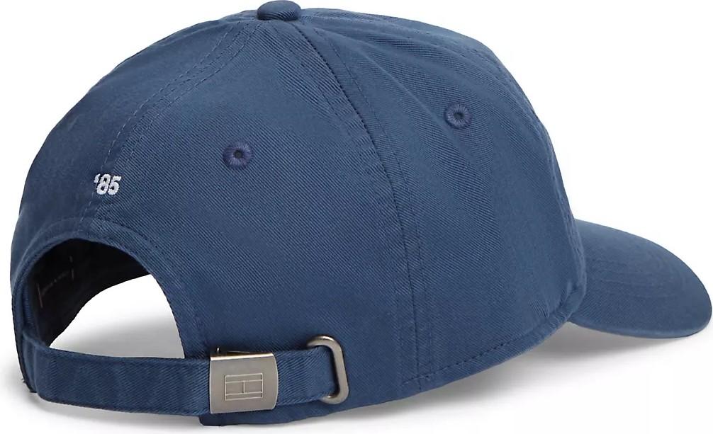 Tommy Hilfiger Erkek %100 Organik Pamuklu Ayarlanabilir Metal Tokalı Bayrak Logo Nakışlı Mavi Şapka AM0AM14099-DBZ görsel 3