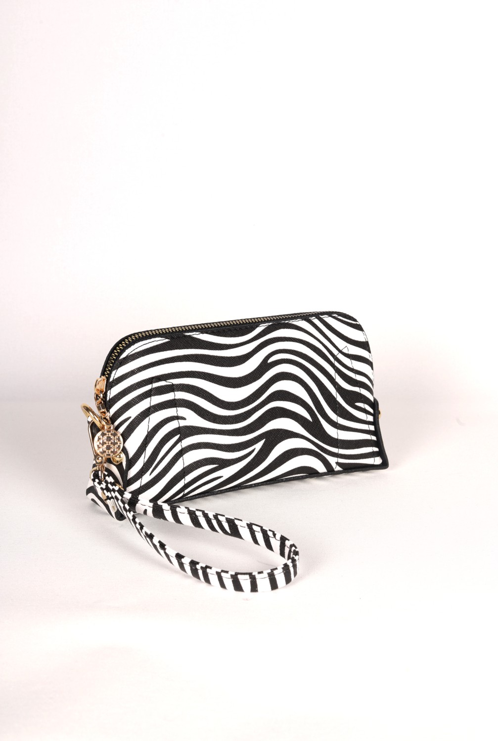 Bag Molly El Çantası Orta Boy Telefon Çantası Siyah Çizgili Desen görsel 4