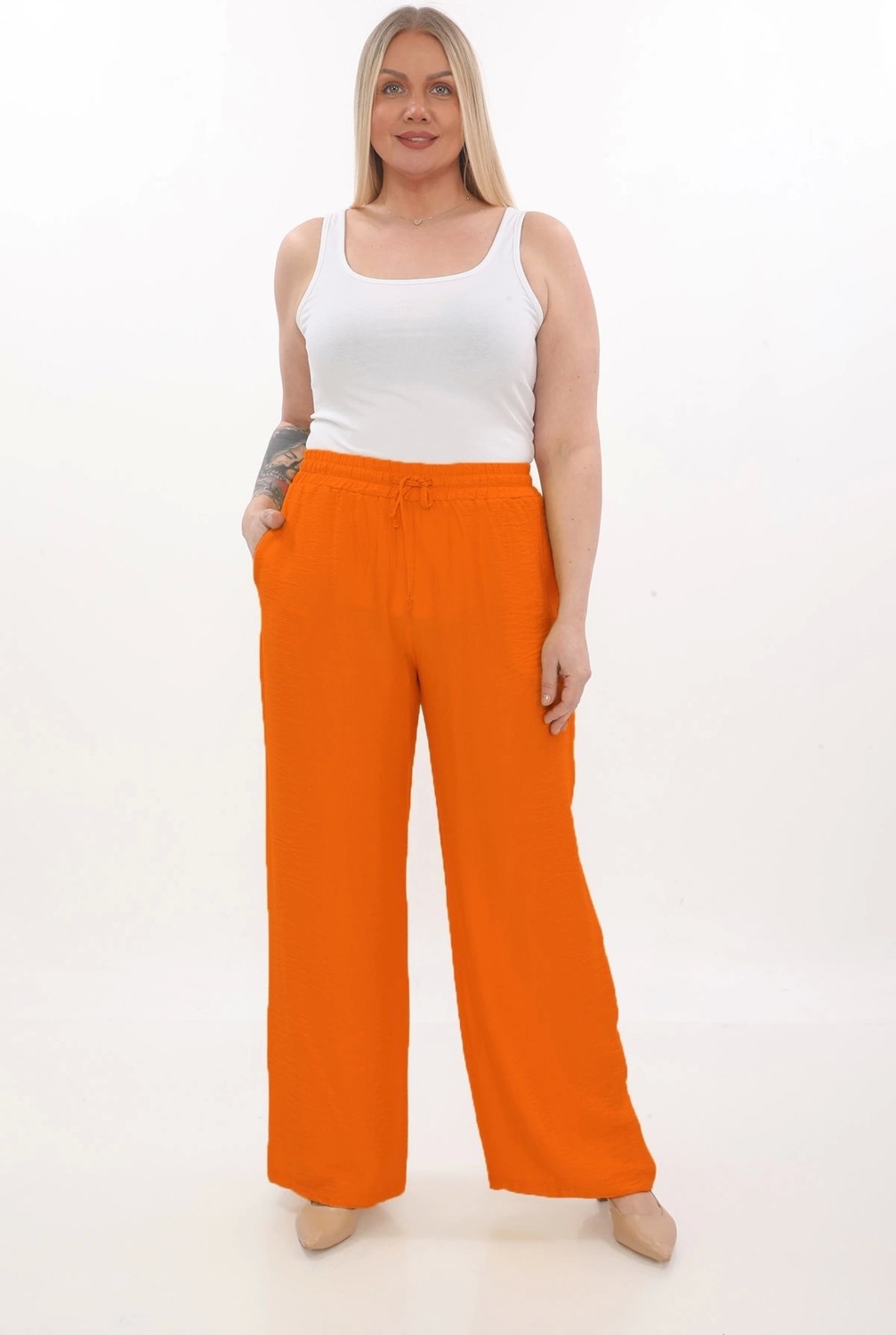 Lady Majestic Viscose Büyük Beden Pantalon
