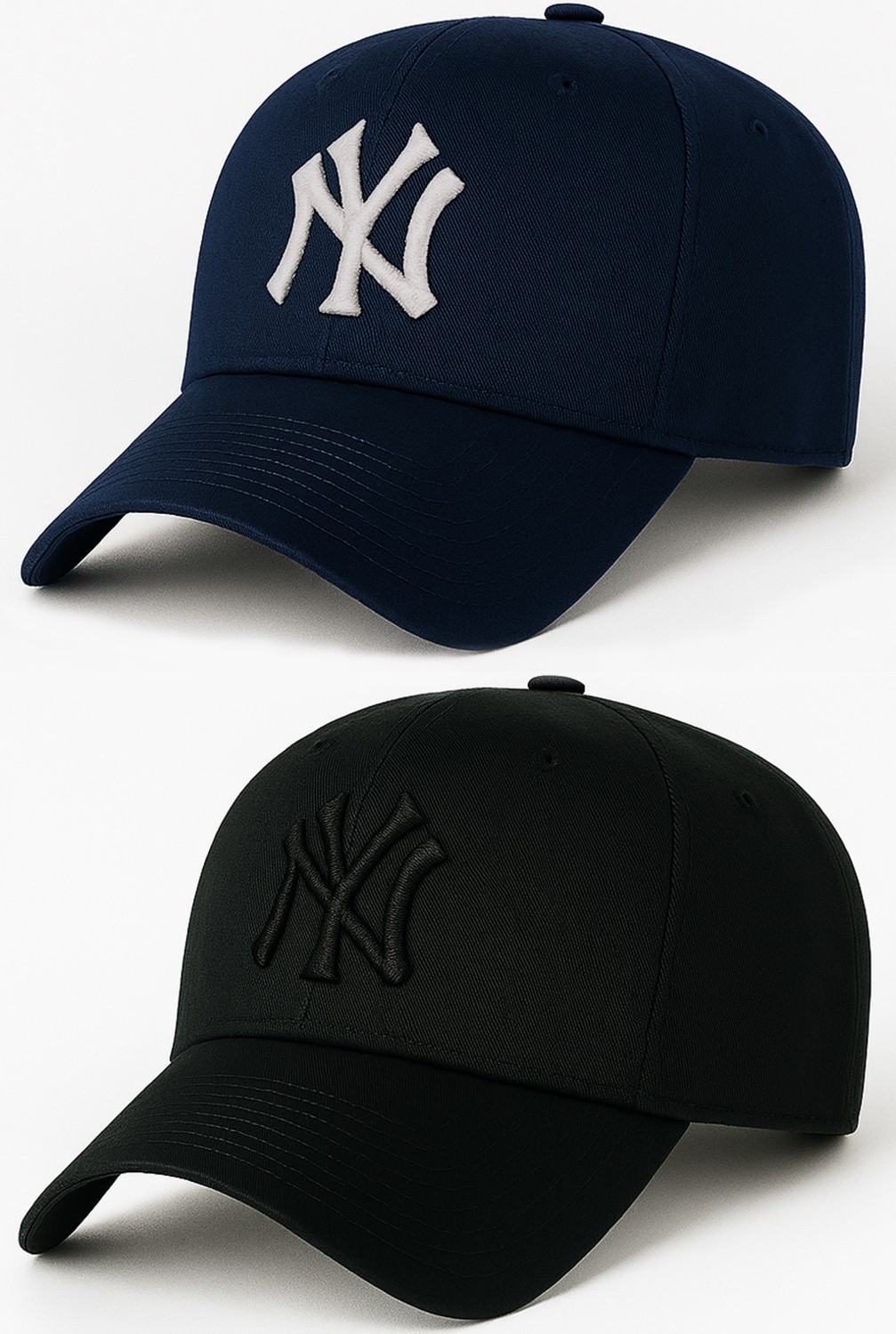 Verahed Ny New York Nakış Unisex Beyzbol Bej ve Siyah Şapka Kadın Şapka Erkek Şapka Yazlık Şapka