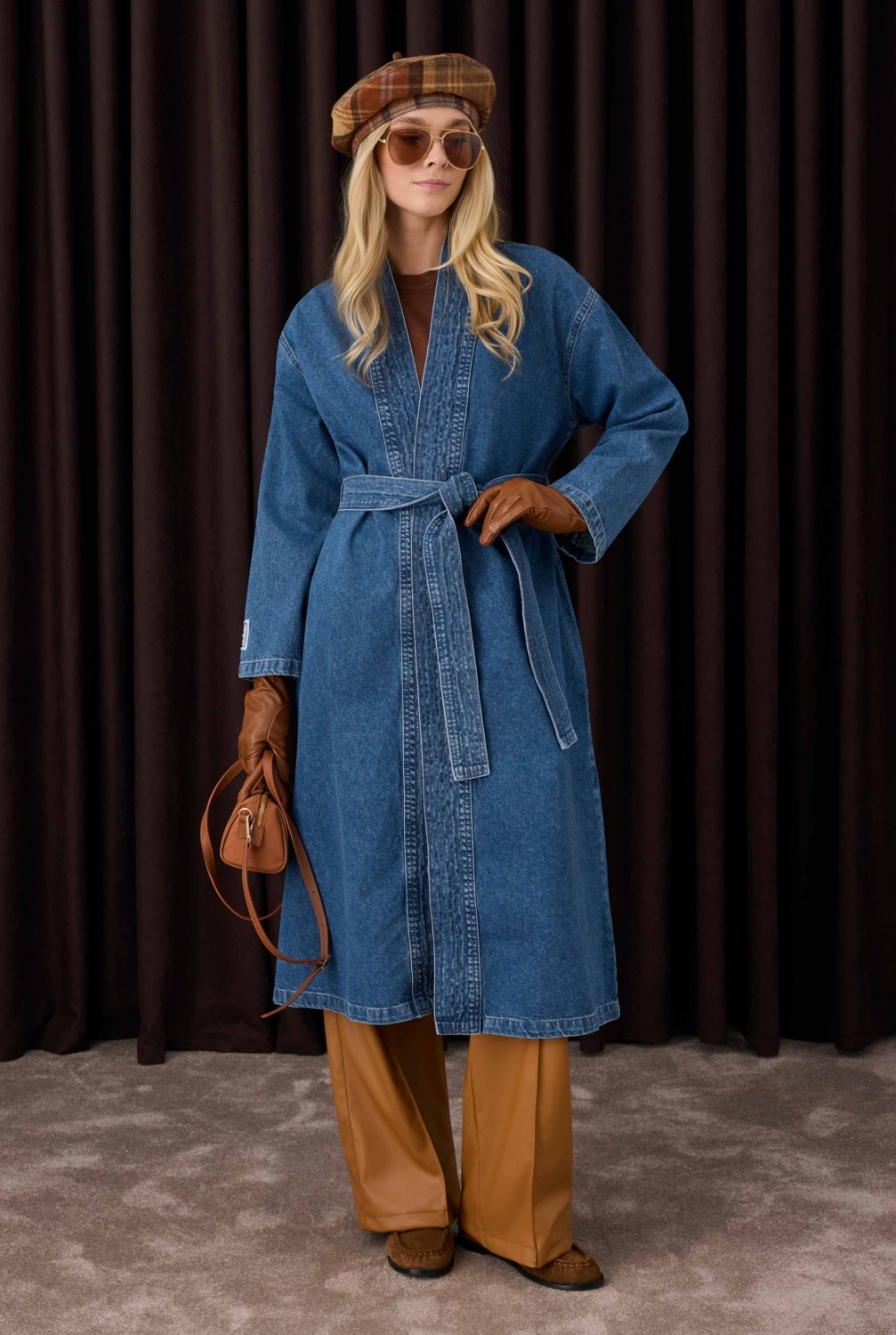 HE-QA Denim Trençkot Mavi görsel 6