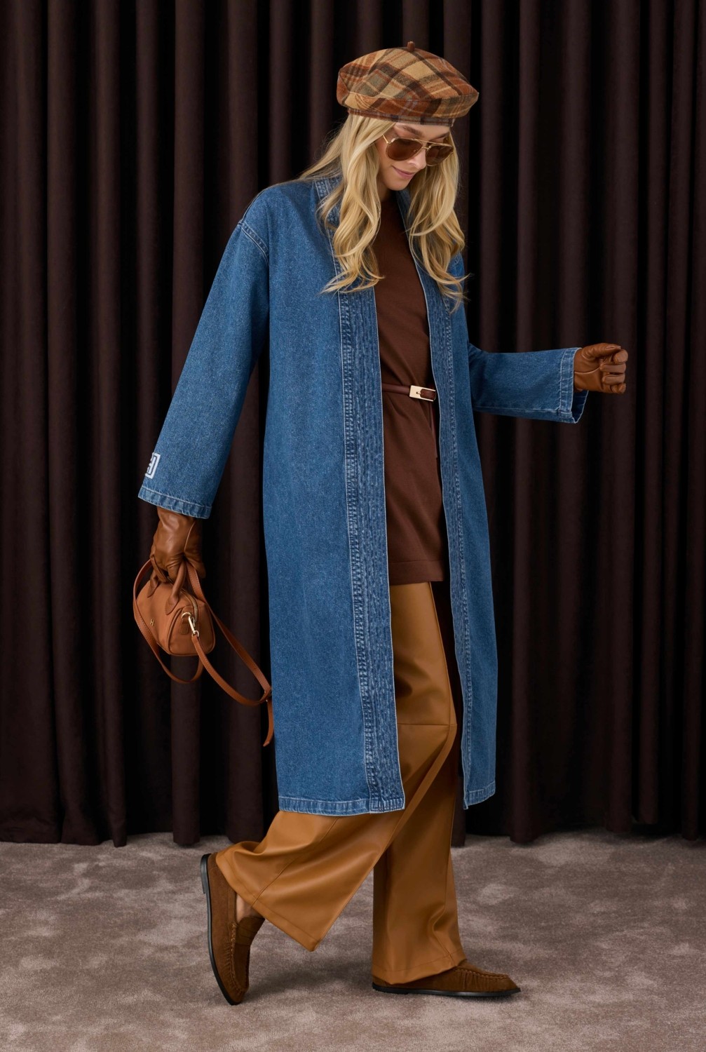 HE-QA Denim Trençkot Mavi görsel 7