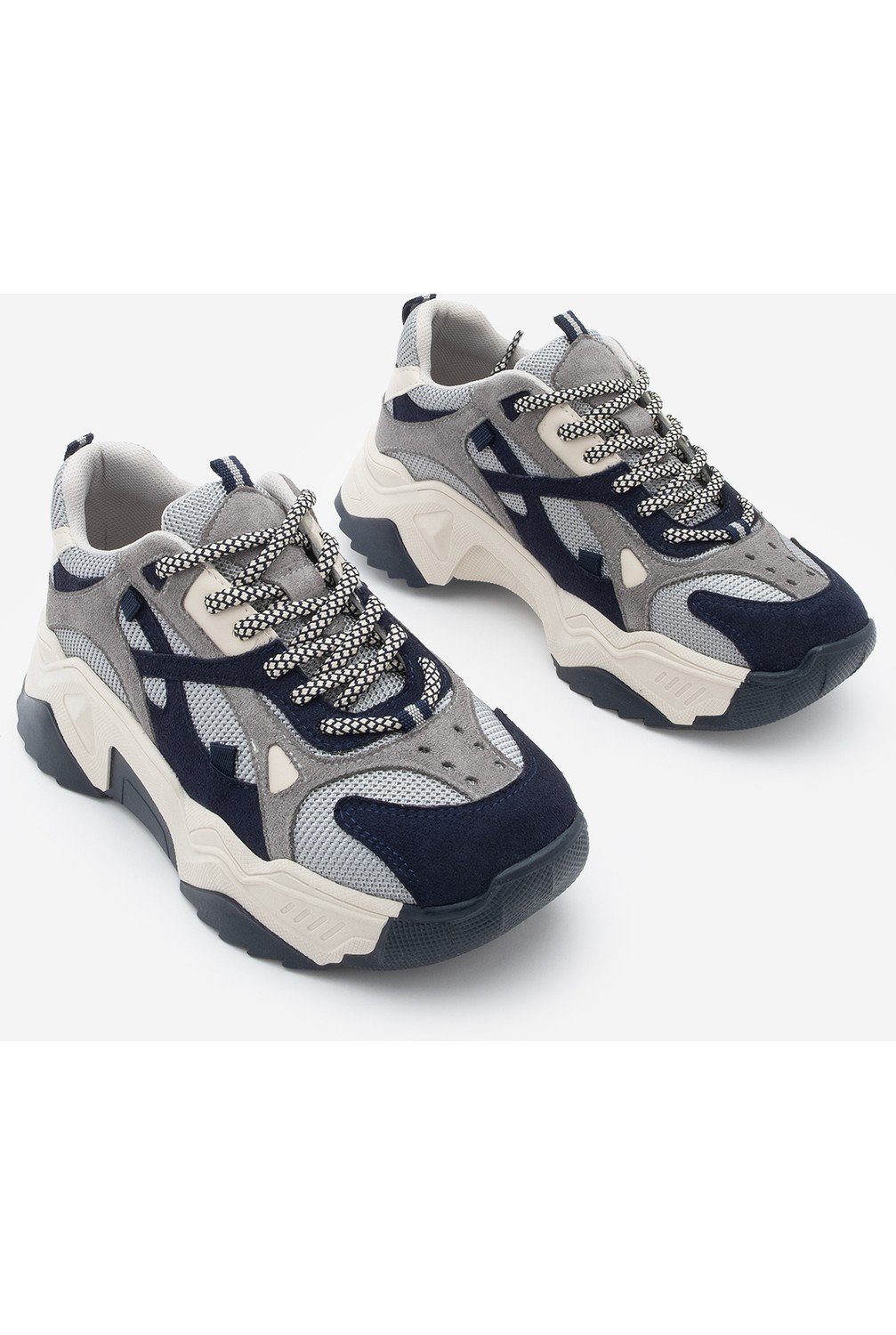 Marjin Kadın Yüksek Taban Sneaker Bağcıklı Spor Ayakkabı Edisa Siyah görsel 5