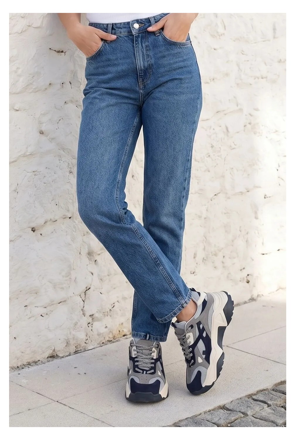 Marjin Kadın Yüksek Taban Sneaker Bağcıklı Spor Ayakkabı Edisa Siyah görsel 3