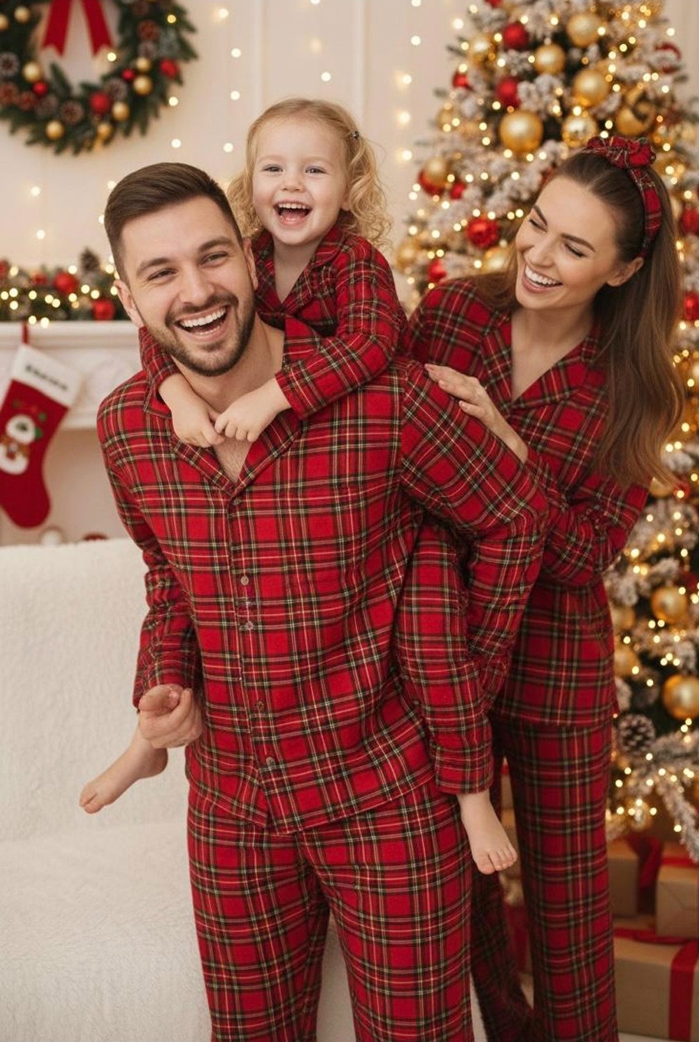 Siyah İnci Erkek Ekoseli %100 Pamuklu Örme Düğmeli Pijama Takım 7985 görsel 4