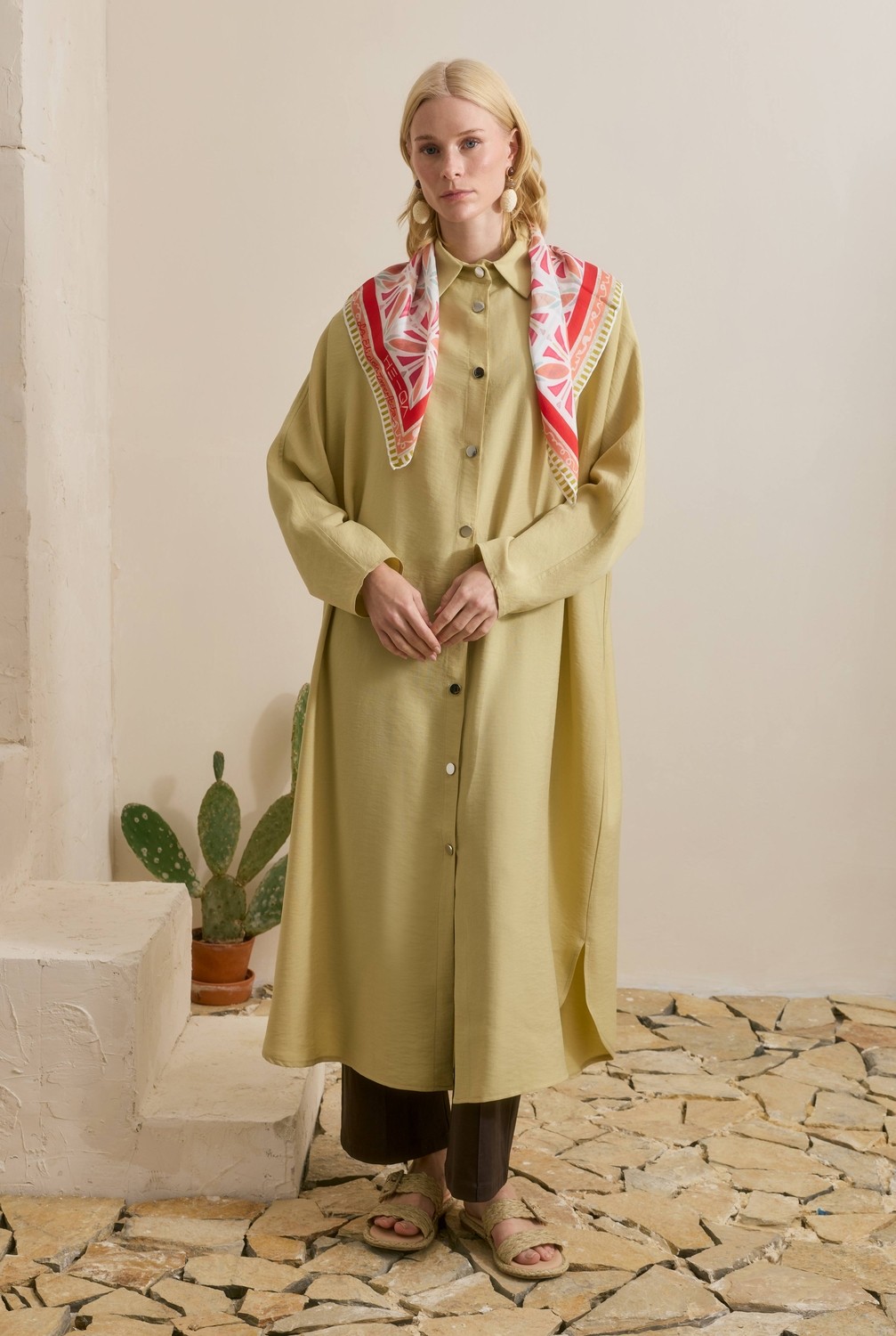 HE-QA Tensel Midi Abaya Mürdüm görsel 8