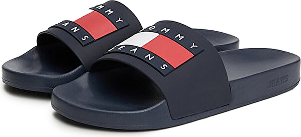 Tommy Hilfiger TOMMY JEANS POOL SLIDE ES Lacivert Erkek Terlik görsel 2