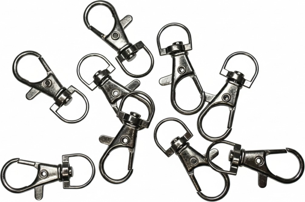 Orhan Çanta 1 Cm 50 Adet Balık Kanca Siyah Nikel (Antrasit) - Metal Çanta ve Cüzdan Askı Klipsi görsel 2