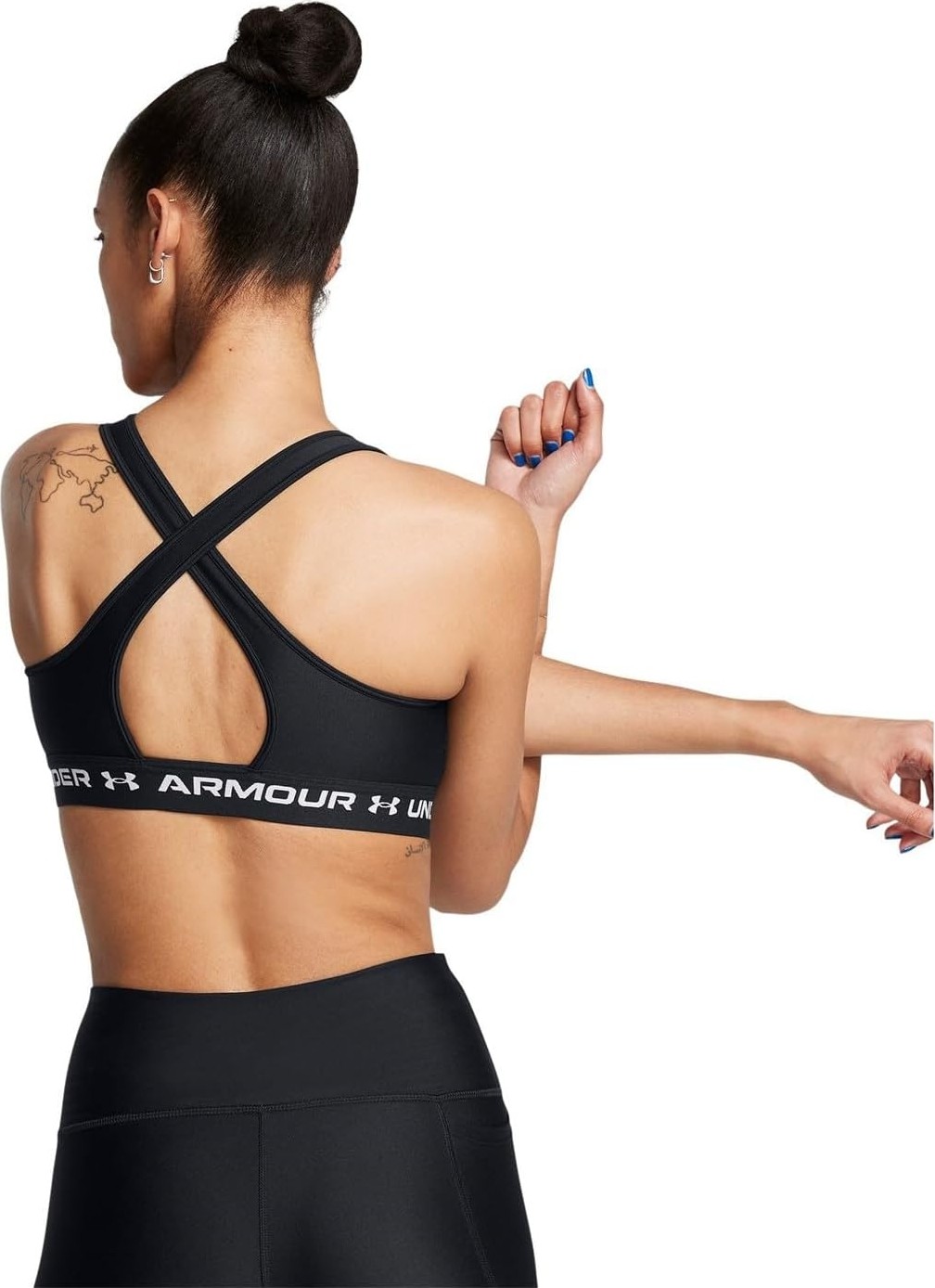 Crossback Mid Bra Kadın Siyah Antrenman Sporcu Sütyeni 1361034-006 görsel 3