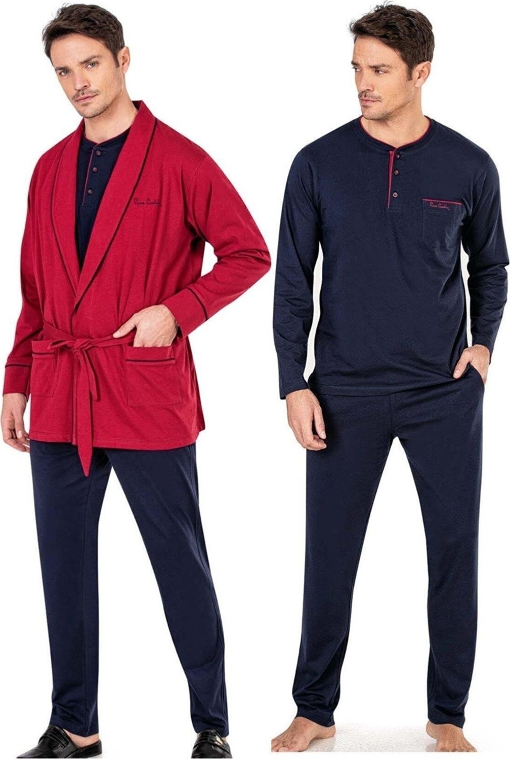 Pierre Cardin 5605 5'li Röpteşambır Pijama Seti - Siyah