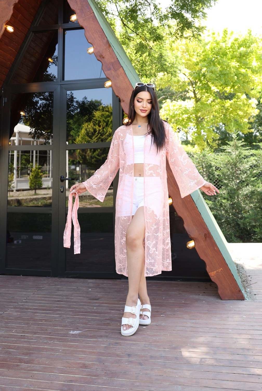 Sahra Afra Kadın Uzun Kimono