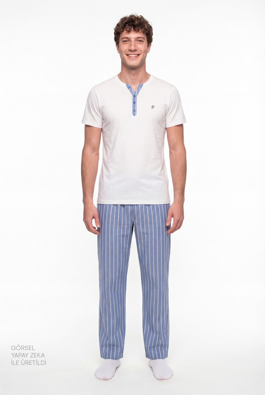 Penti Erkek Soft Shore Çizgili Kısa Kollu Pijama Takımı görsel 8