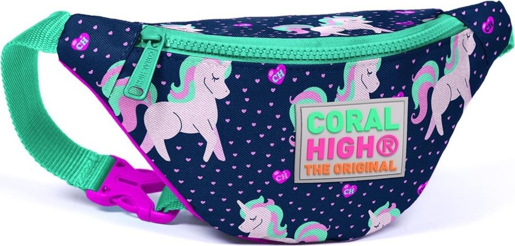 Coral High Kids Neon Mercan Alpaka Desenli Bel Çantası 22564
