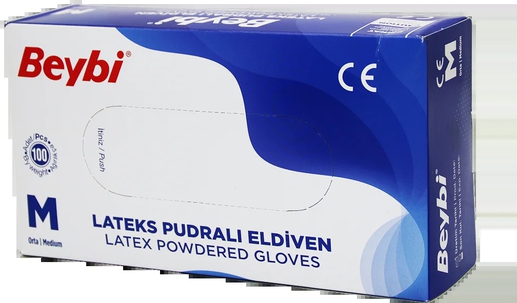 Beybi M Pudralı Muayene Eldiveni 100LÜ
