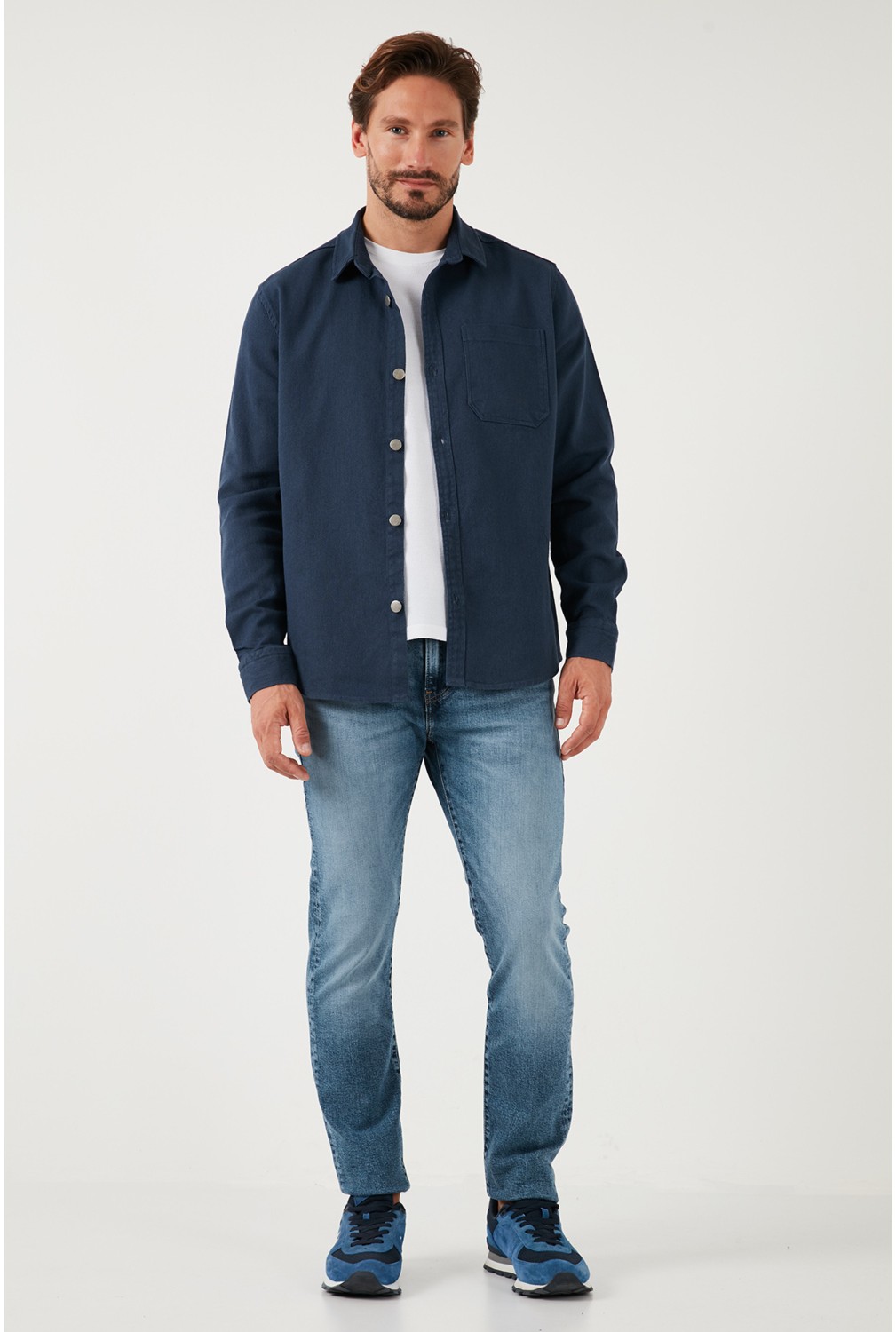 Buratti Pamuklu Tek Cepli Regular Fit Gömlek Erkek Gömlek CF25W129140 görsel 2