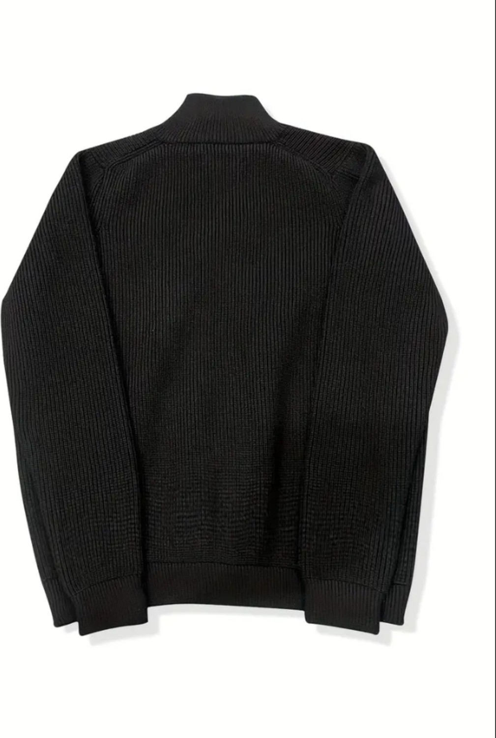 Tarz Cool Erkek Dik Yaka Fermuarlı Slim Fit Triko Hırka görsel 2
