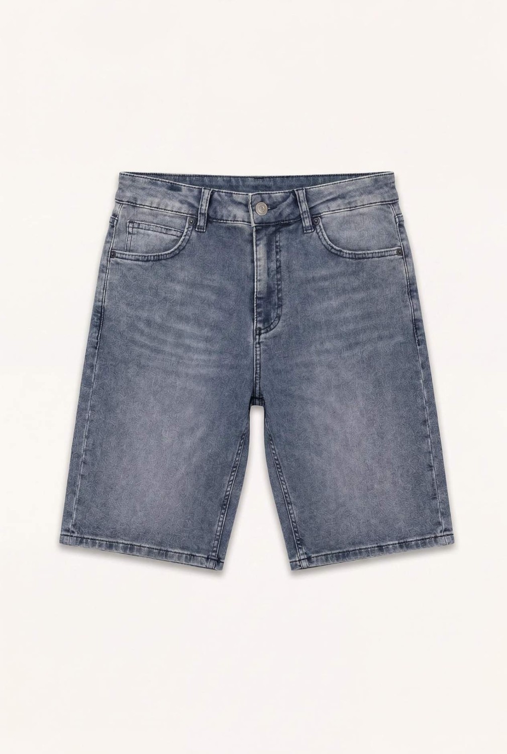 DeFacto Ultra Yumuşak Slim Fit Jean Bermuda Şort H8490AX26SM görsel 7