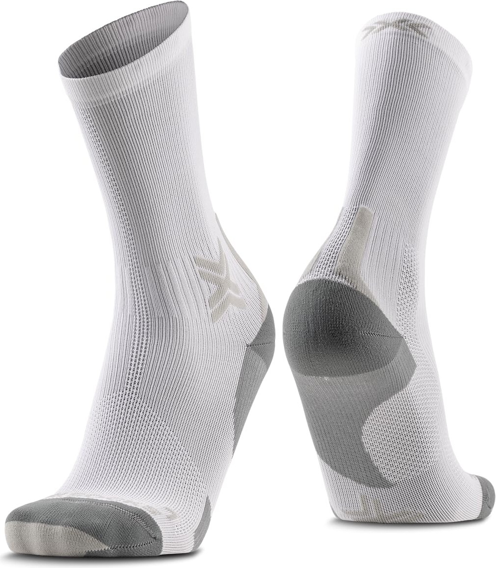 Aesco X-Socks Run Discover Crew, Arktik Beyaz/inci Grisi, 39-41