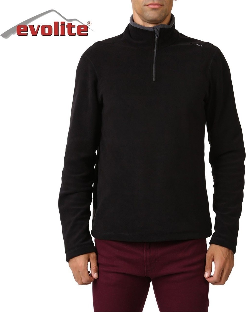 Evolite Fuga Erkek Mikro Polar Sweater - Siyah görsel 2