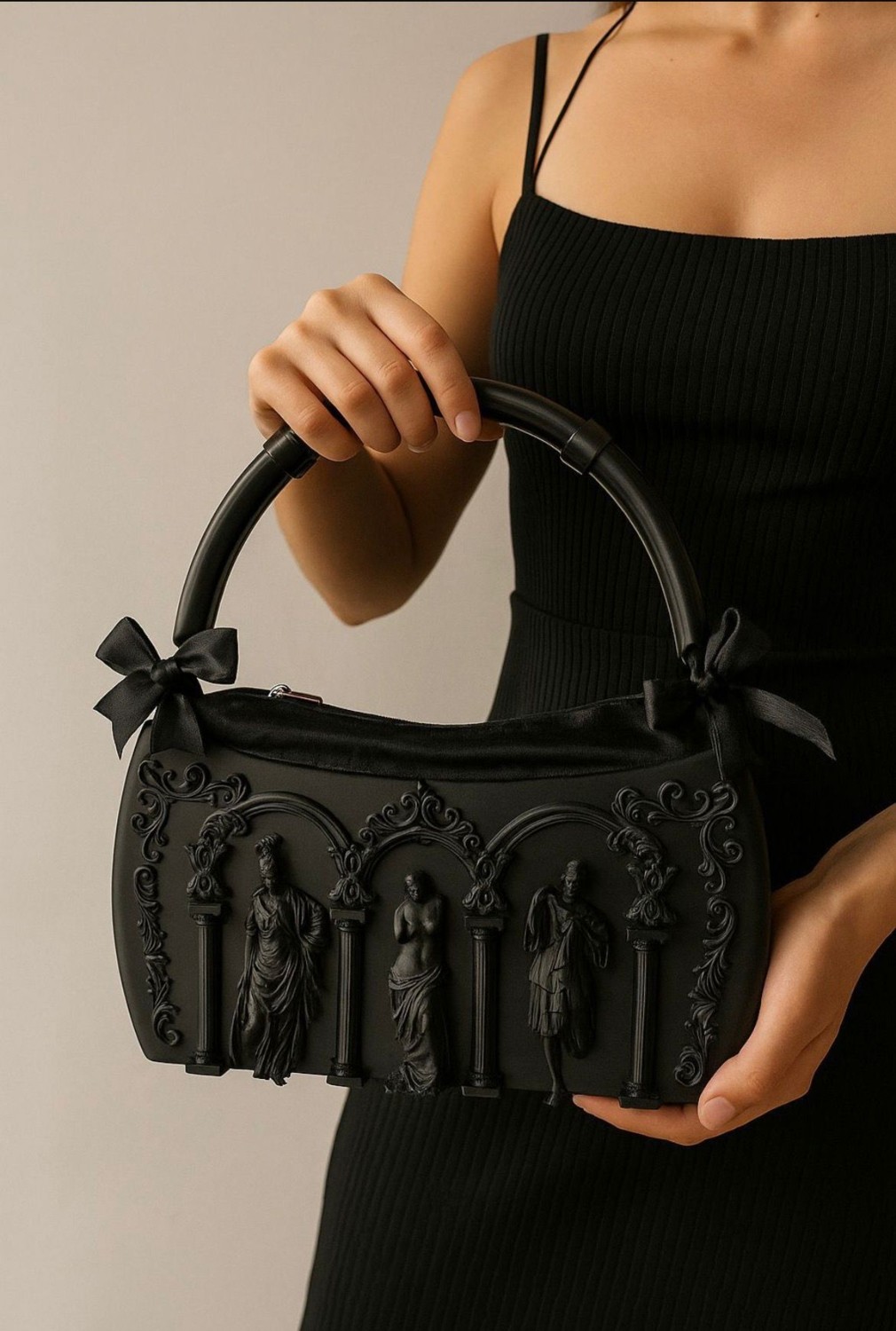 Tigea Accessories Antik Dönem 3D Lux Kadın El Çanta Beyaz Sert Plastik Şık Tasarım