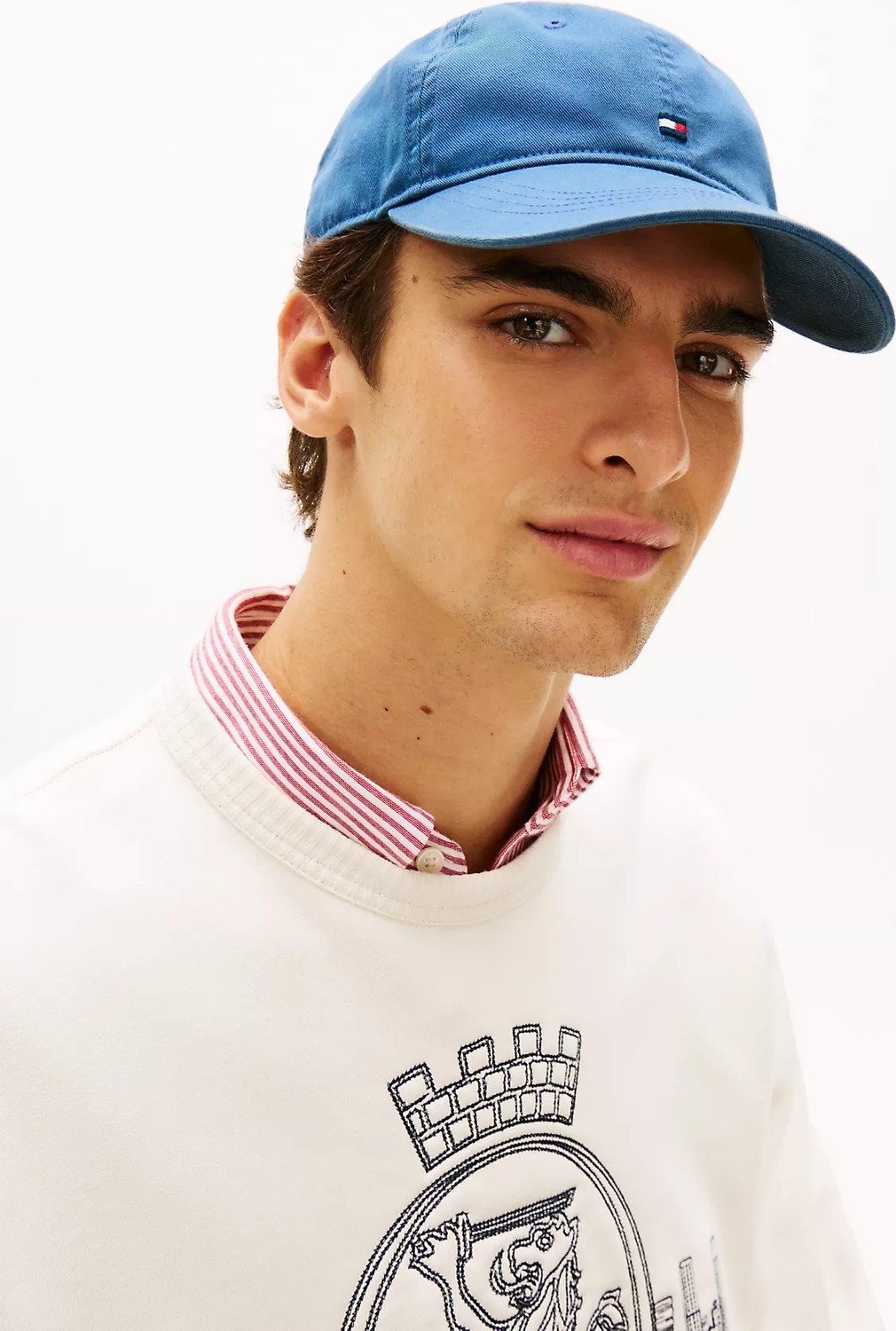 Tommy Hilfiger Erkek %100 Organik Pamuklu Ayarlanabilir Metal Tokalı Bayrak Logo Nakışlı Mavi Şapka AM0AM14099-DBZ görsel 2