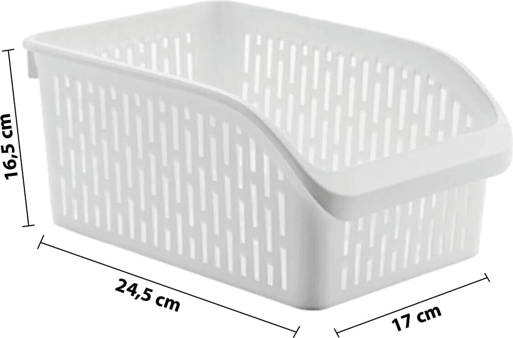 Özkaya Store 3 Adet Buz Dolabı Raf Düzenleyici Çok Amaçlı Plastik Sepet Büyük Boy Dolap Organizeri görsel 3