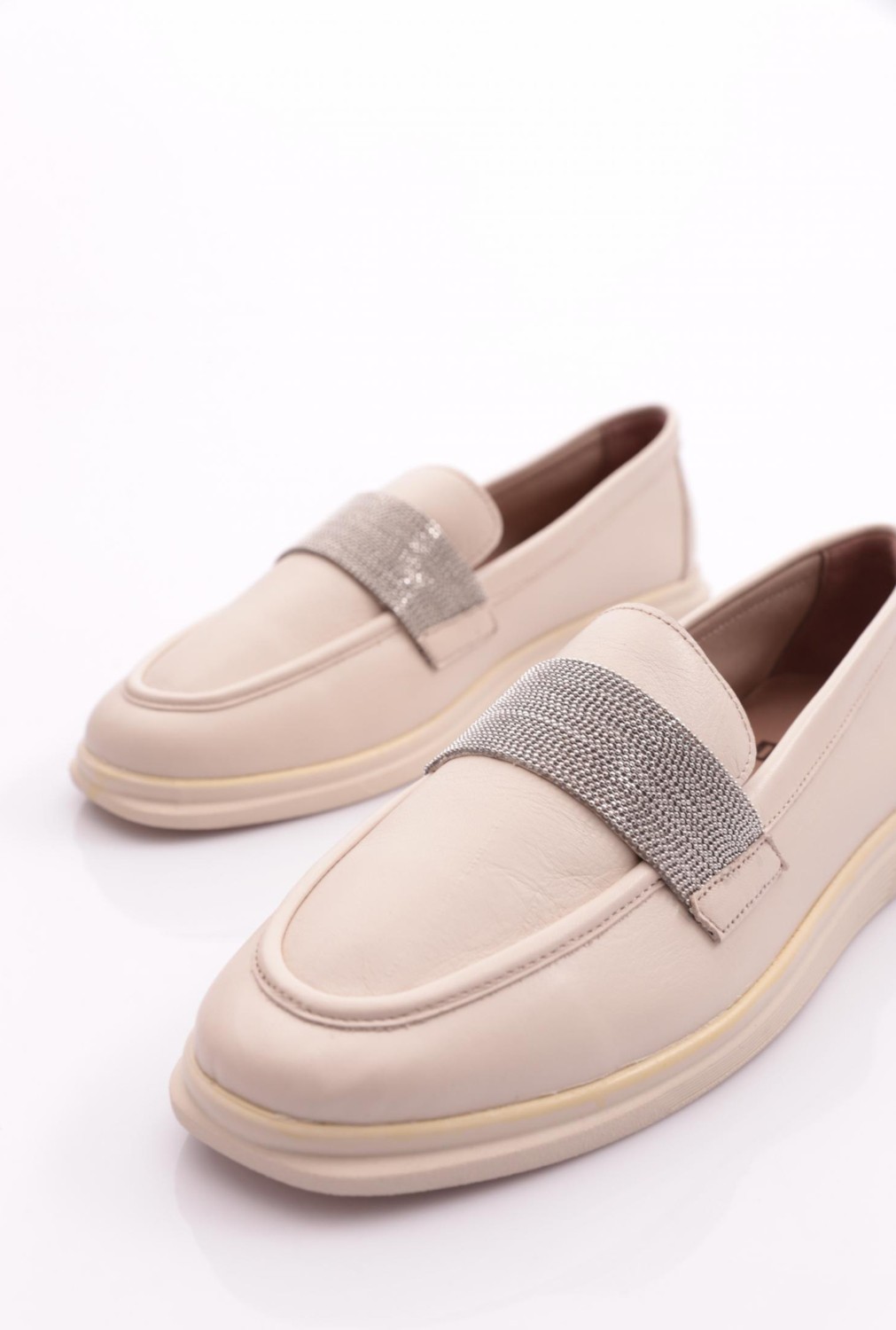 DGN 981S Kadin Şeritli Loafer Ayakkabı görsel 4